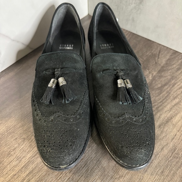 Stuart Weitzman Guything Tassel Loafers Black size 9.5 - Picture 5 of 9